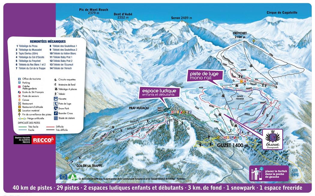 plan des pistes